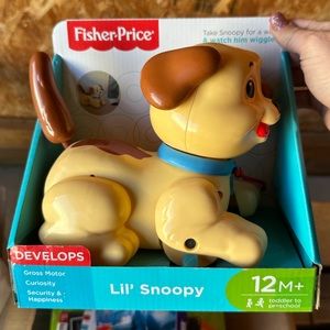 BRAND NEW Fisher-Price Little Snoopy Lil’ Snoopy Pull Along Puppy